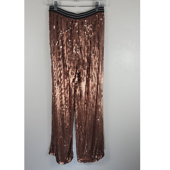 Free People Pants - Free People Gold Sequin Fully Lined Pants S